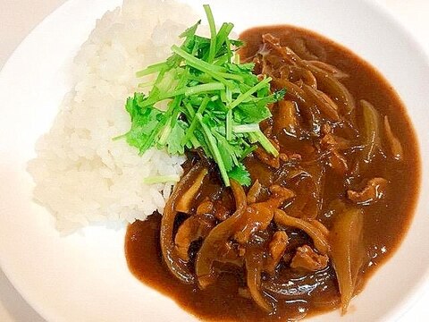 オカワリ確定♪舞茸ポークハヤシライス